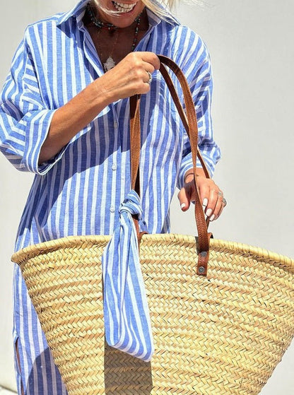 Léa Elegant Soft Striped Dress Shirt