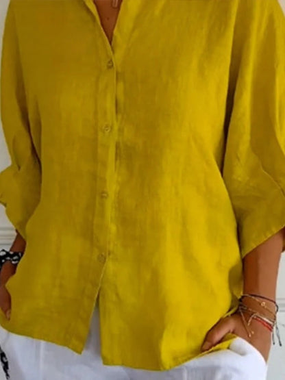 Léa Elegant Linen Breathable Blouse