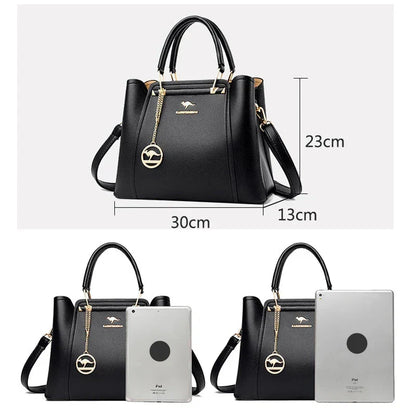 Elegant Leather Shoulder Bag by Élise