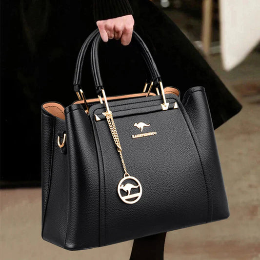 Elegant Leather Shoulder Bag by Élise