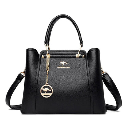 Elegant Leather Shoulder Bag by Élise