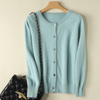 Sophie Cardigan in Soft and Elegant Mink Cashmere