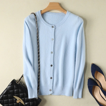 Sophie Cardigan in Soft and Elegant Mink Cashmere