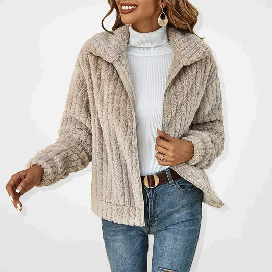 Emma Soft Ribbed Plush Jacket