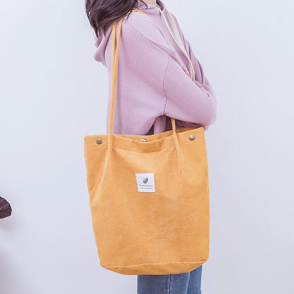 Sophie Elegant Corduroy Shopper Bag