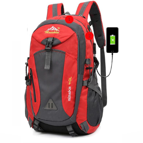 Sac À Dos De Randonnée 40L Avec Adaptateur USB Pour Randonneurs Connectés
