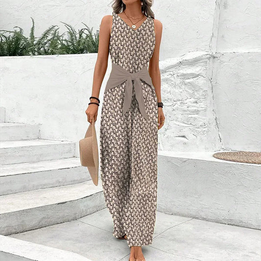 Emma Elegant Knot Jumpsuit – Breathable Comfort & Timeless Style