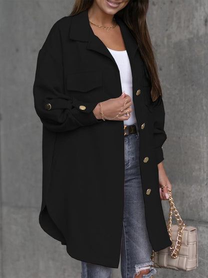 Emma – Veste douce et élégante en laine aspect lin