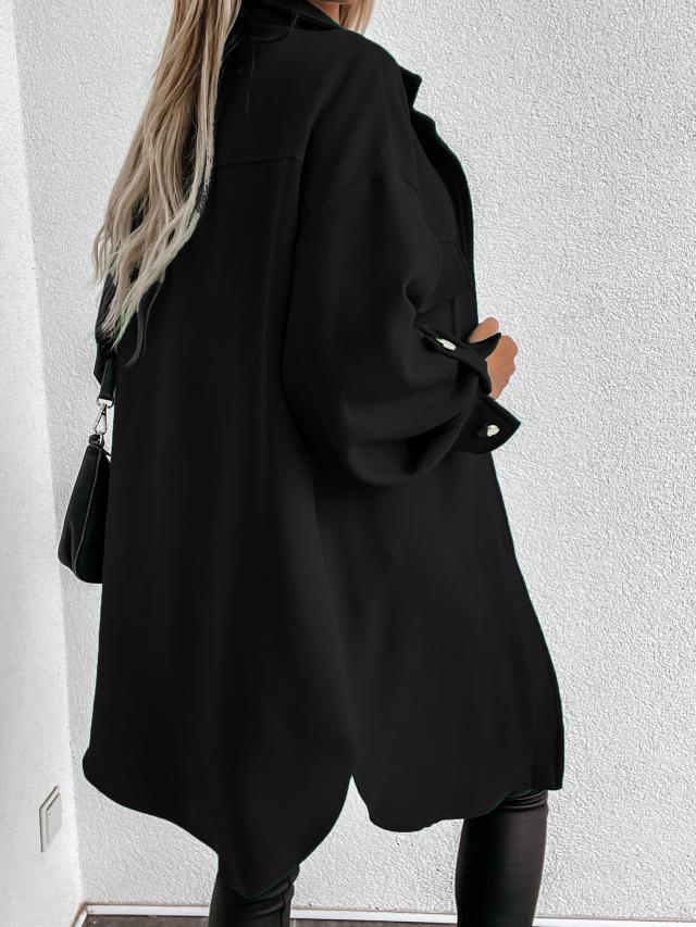 Emma – Veste douce et élégante en laine aspect lin